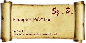 Szupper Péter névjegykártya